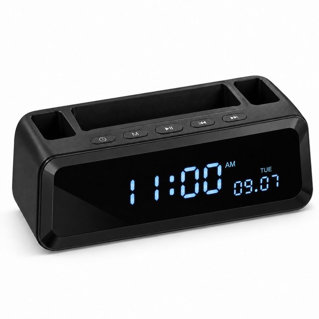 LED Clock Calendar Bluetooth Speaker FM