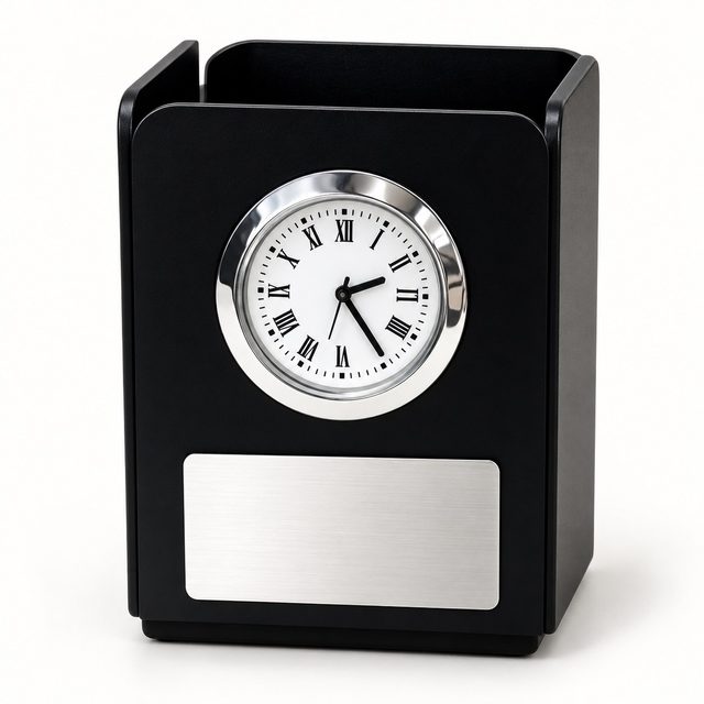 Metal Pen Stand With/without Clock