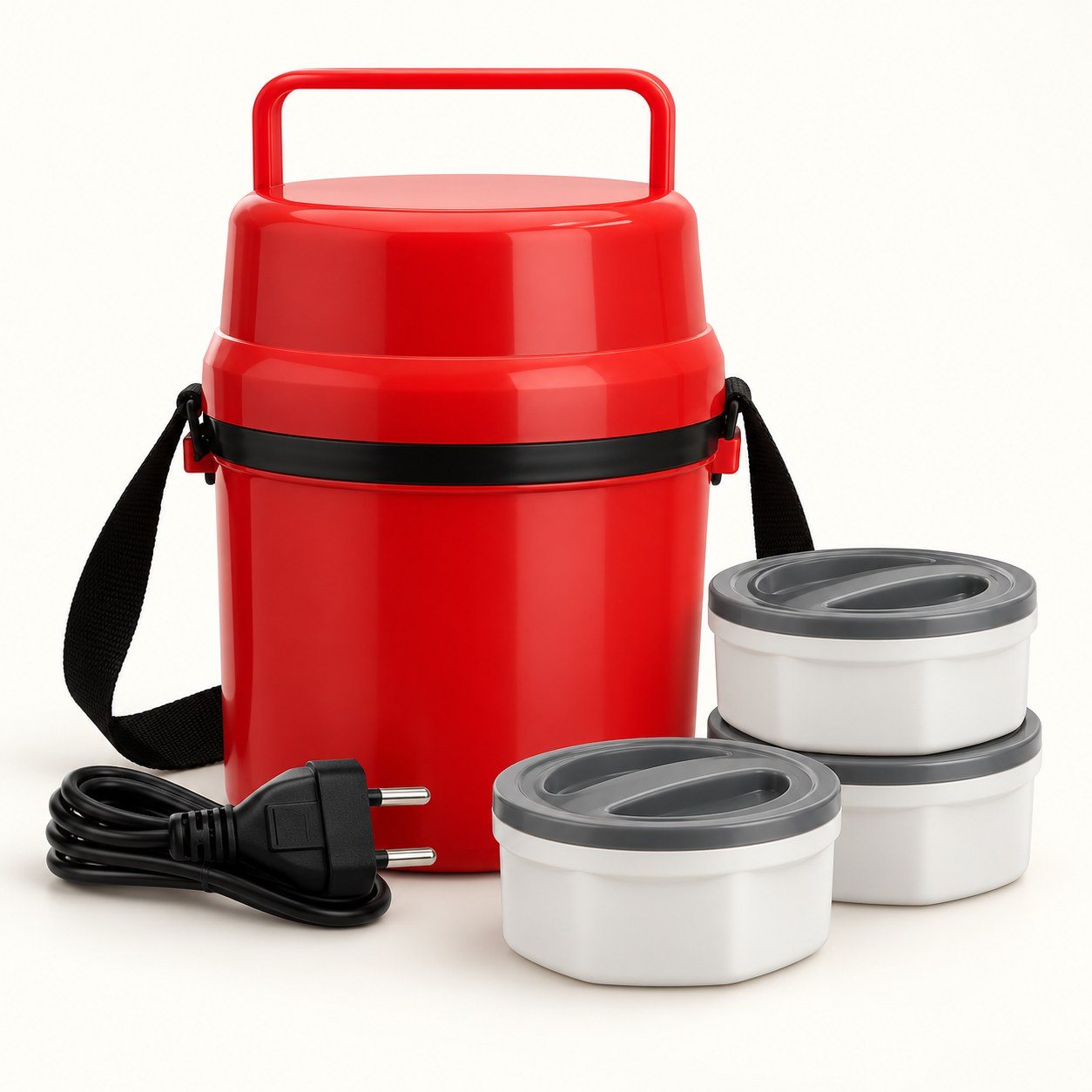 Click to zoom Red electric lunch box