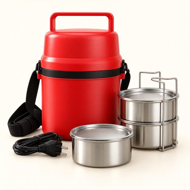 Red electric lunch box