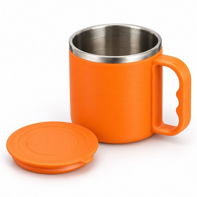Orange steel mug