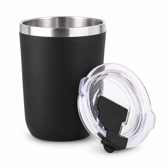 Black steel mug