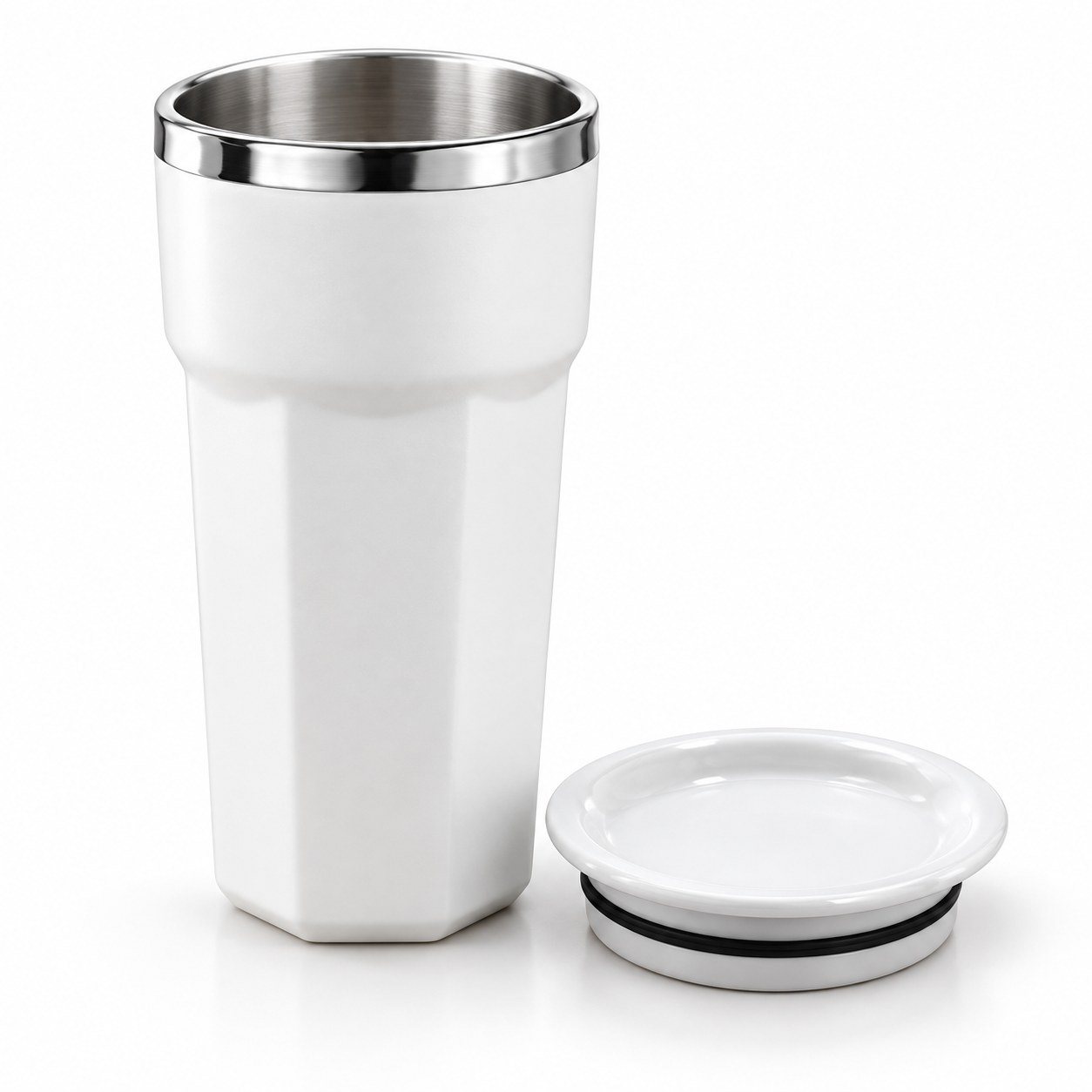 Click to zoom White steel mug