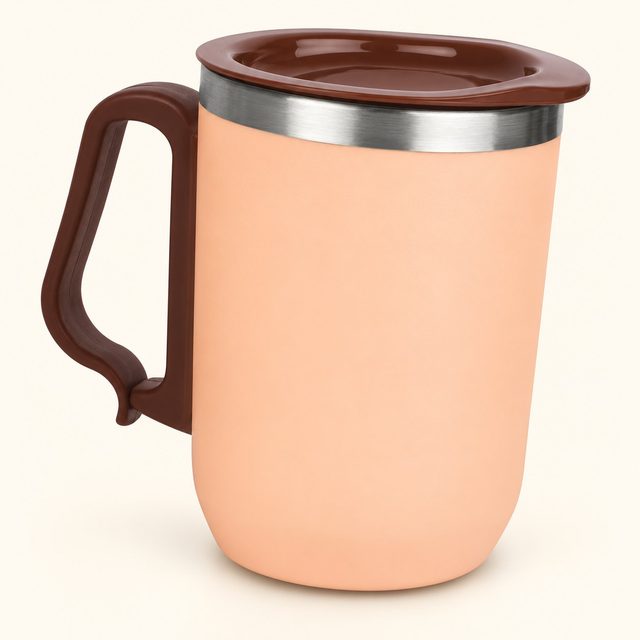 Peach carabiner mug