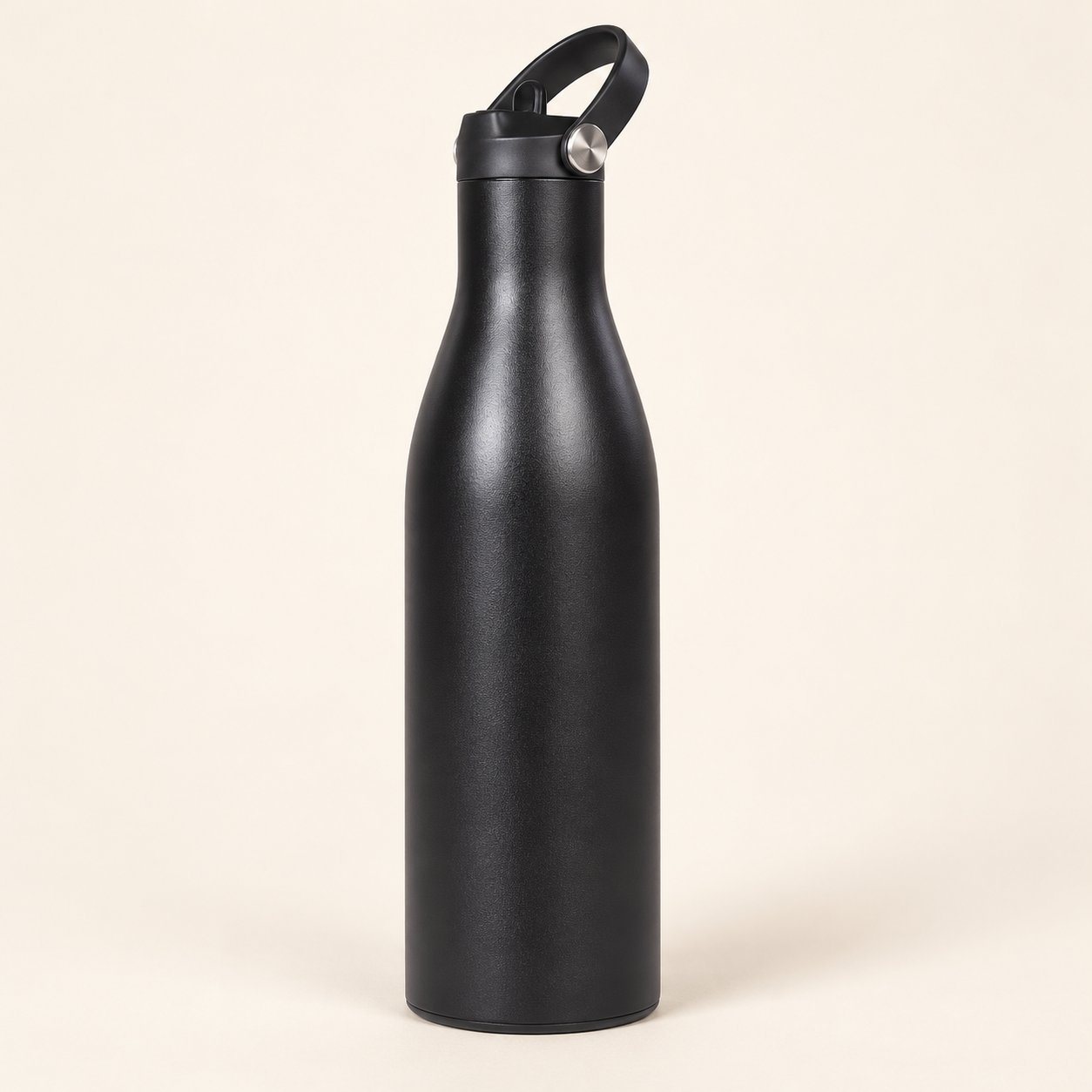 Straw-lid flask