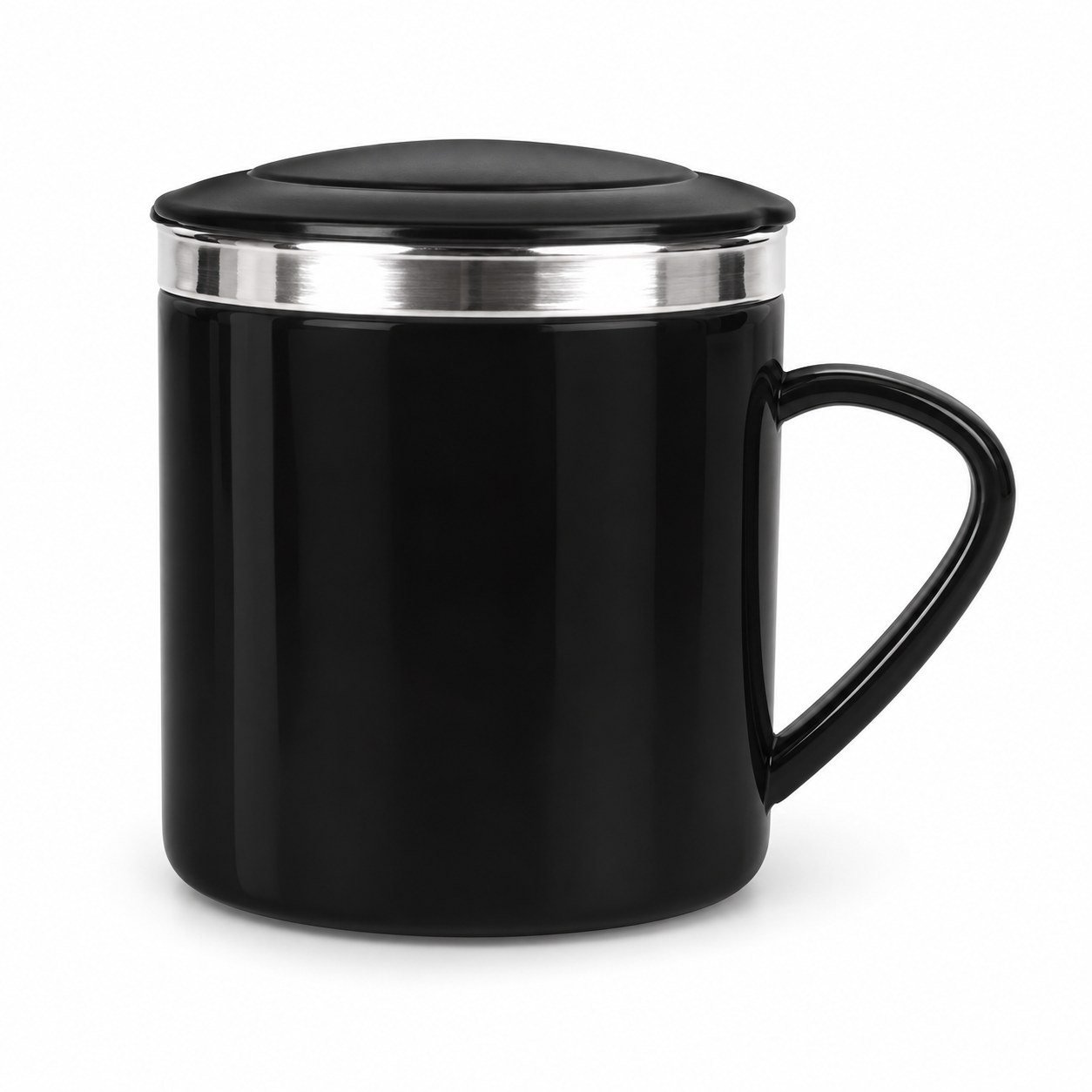 Click to zoom Black steel mug