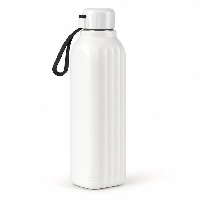 White grooved insulated bottle