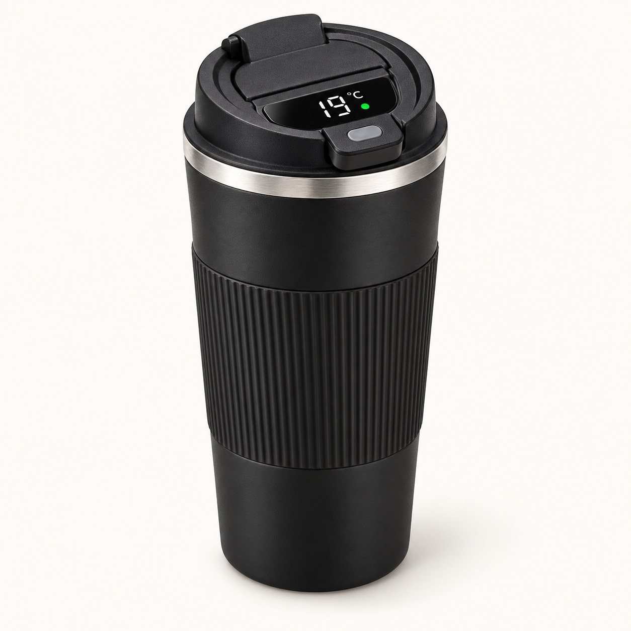 Black temperature display tumbler