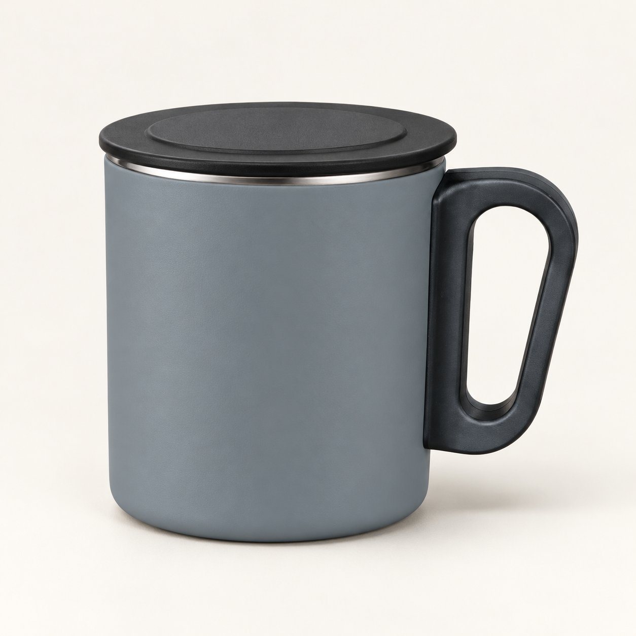 Grey steel mug