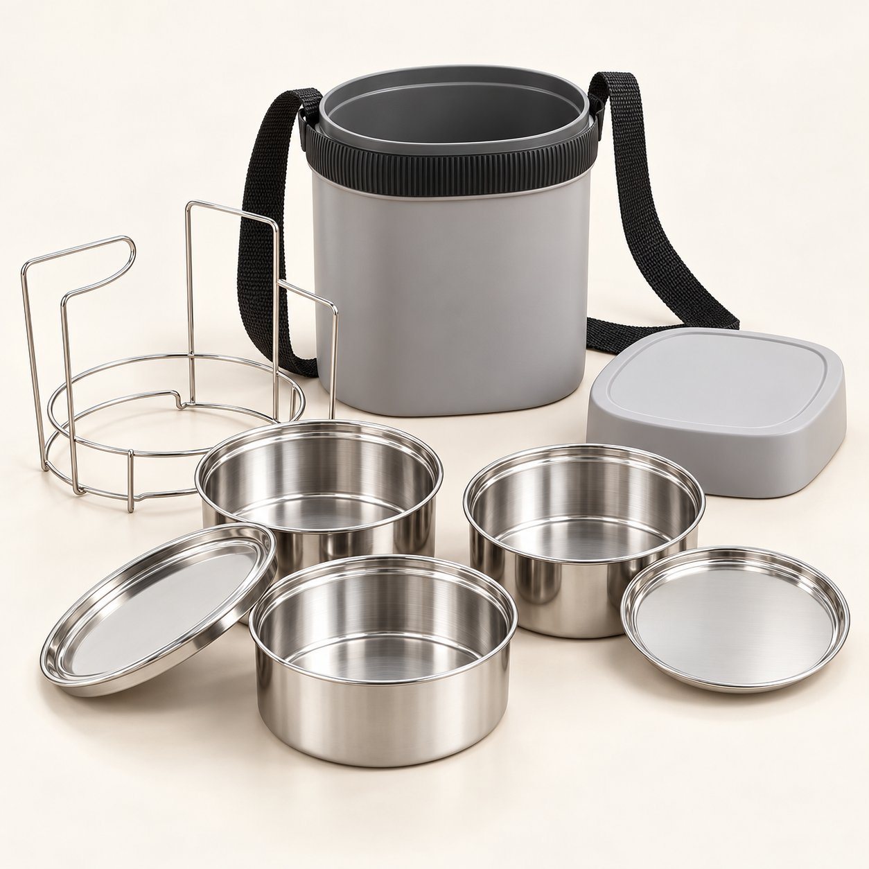 Click to zoom Steel lunch box