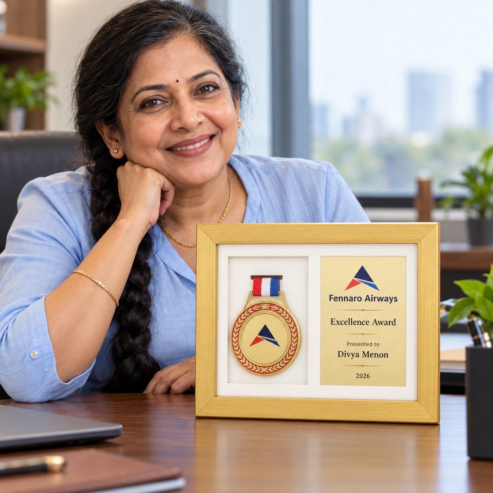 Click to zoom Medal & Certificate Display Frame, customised with a company logo