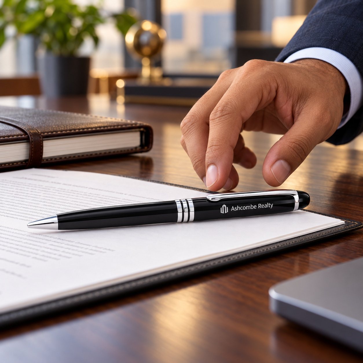 Click to zoom Black & Chrome Twist Pen, customised with a company logo