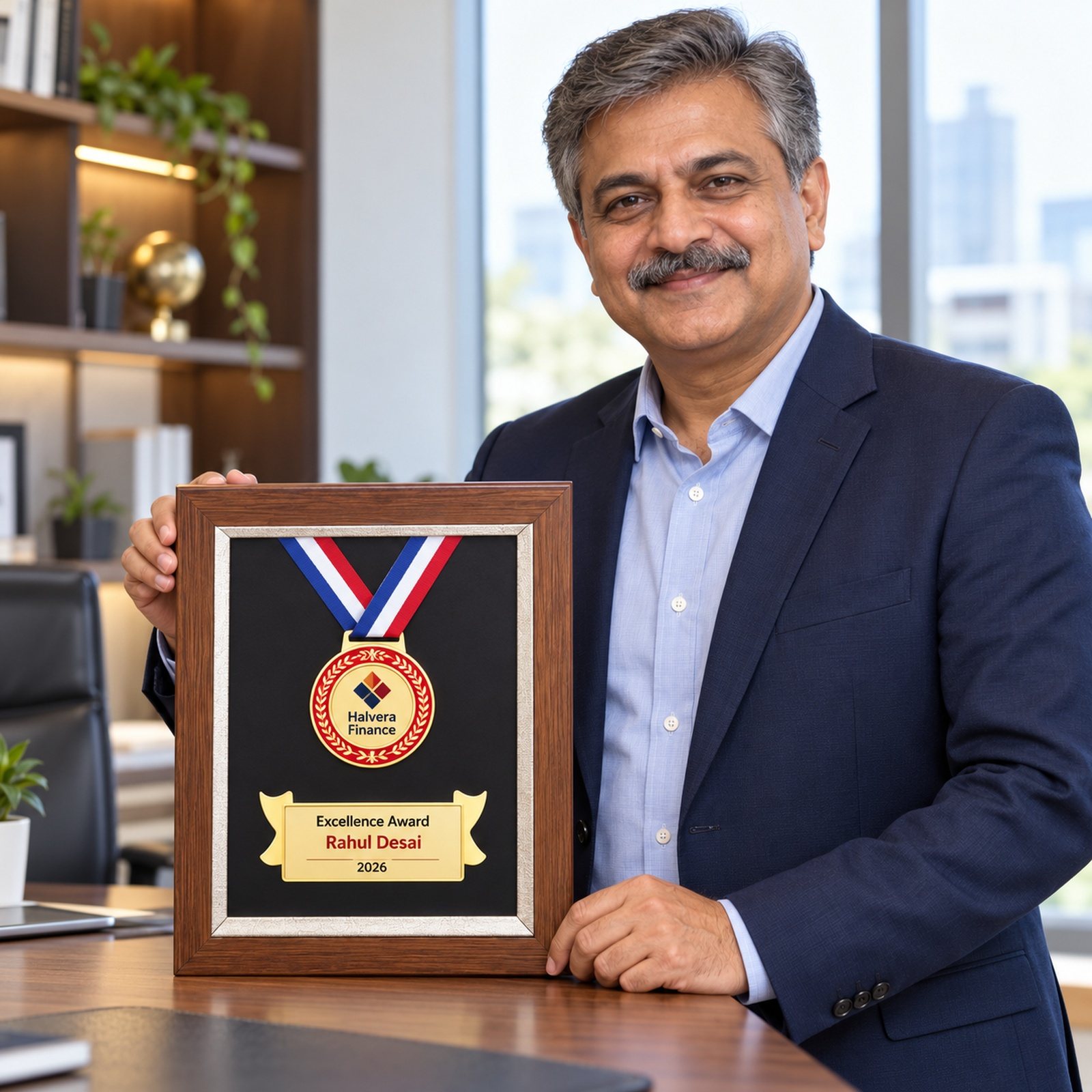 Medal Display Frame Plaque, customised with a company logo
