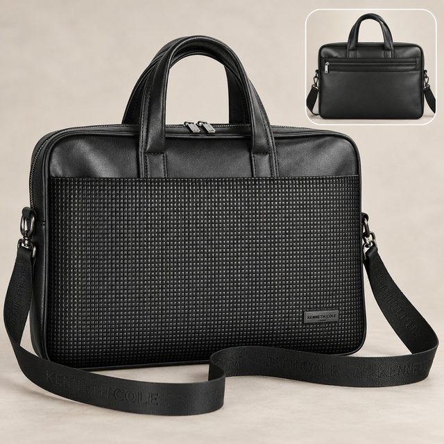 Kenneth Cole Laptop Bag (textured) in Black, dealer meet gift