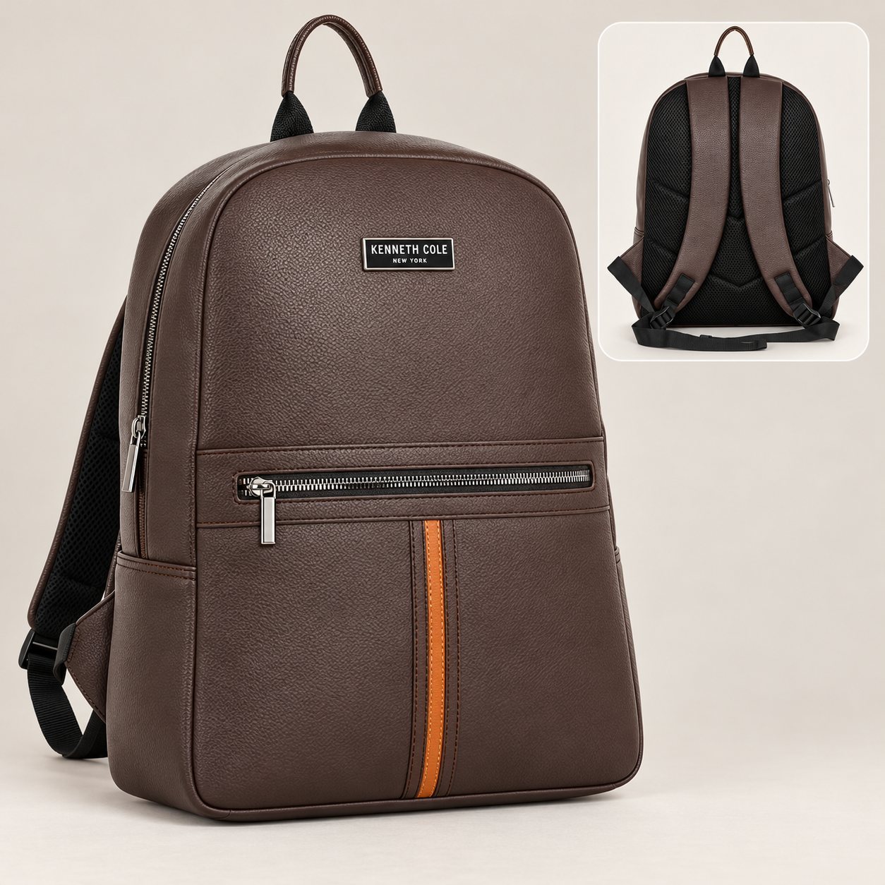 Click to zoom Kenneth Cole Strider Backpack in Brown, client gift