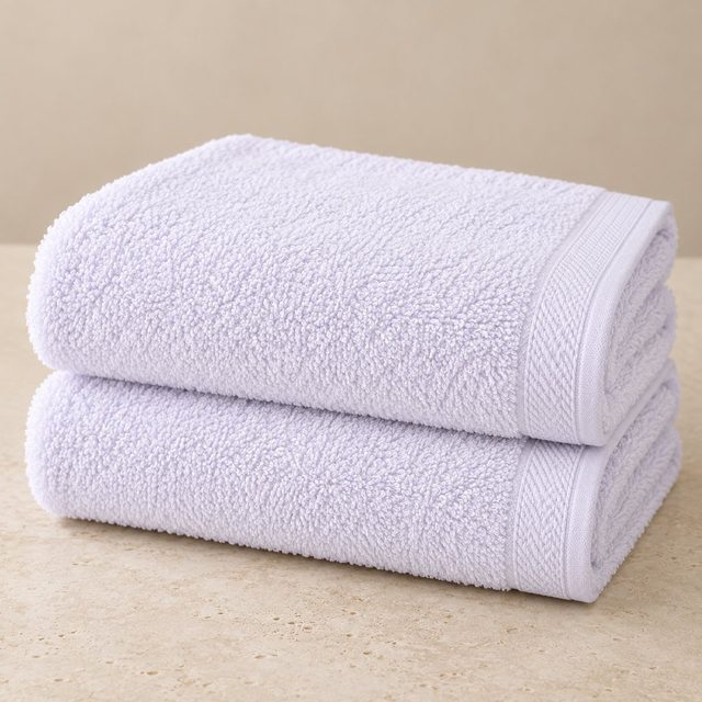myTrident Comfort Living Hand Towel Pack of 2, 400 GSM in Baby Talc, festive gifting