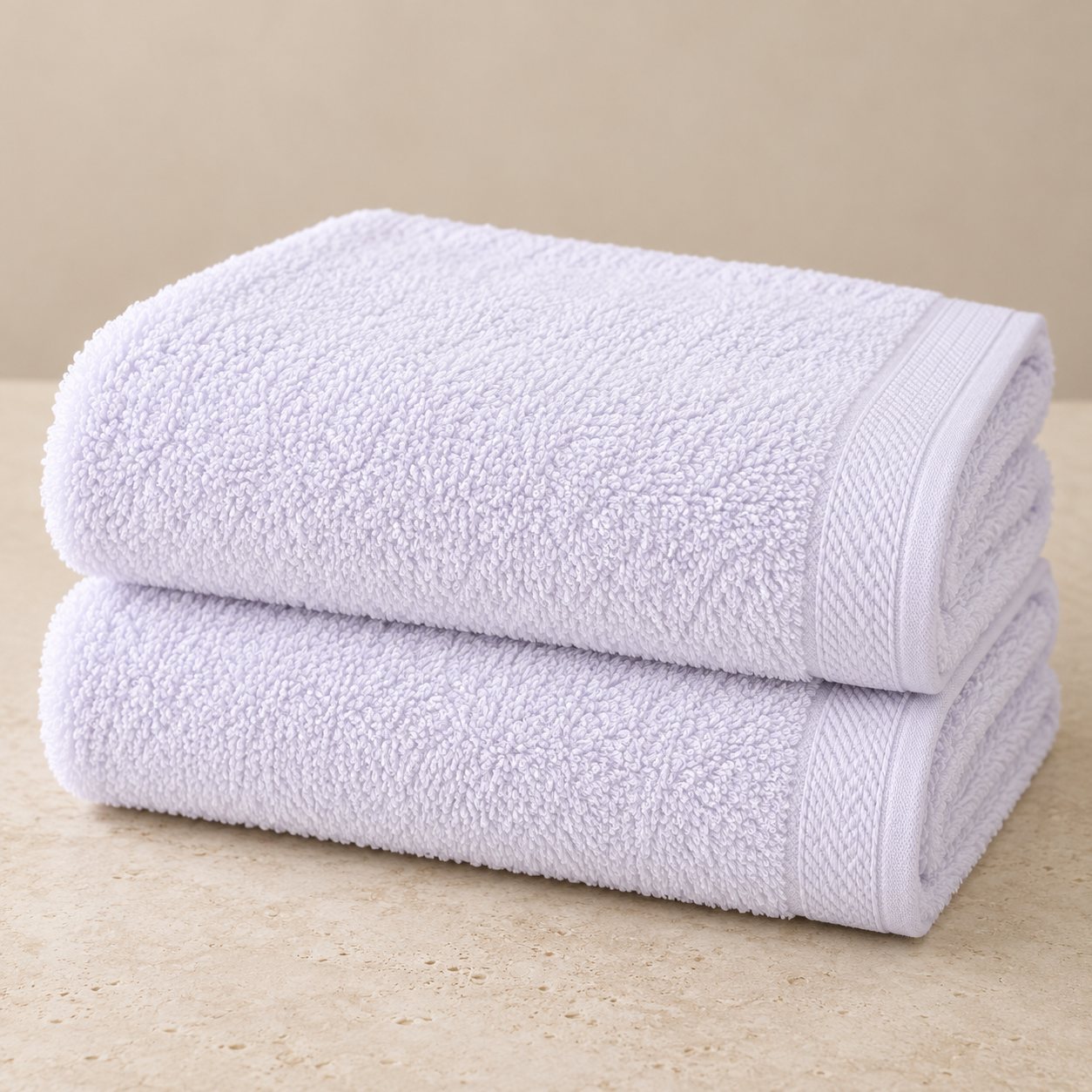 Click to zoom myTrident Comfort Living Hand Towel Pack of 2, 400 GSM in Baby Talc, festive gifting