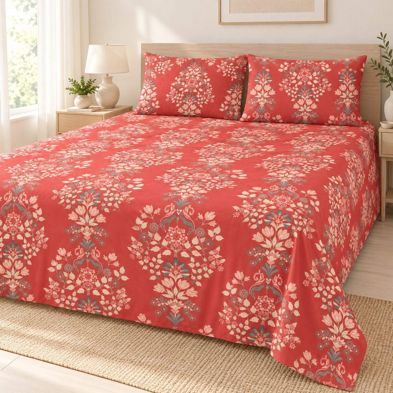 Click to zoom myTrident Simply Modern Micro Double Bedsheet Set in Alizeh, annual day gift
