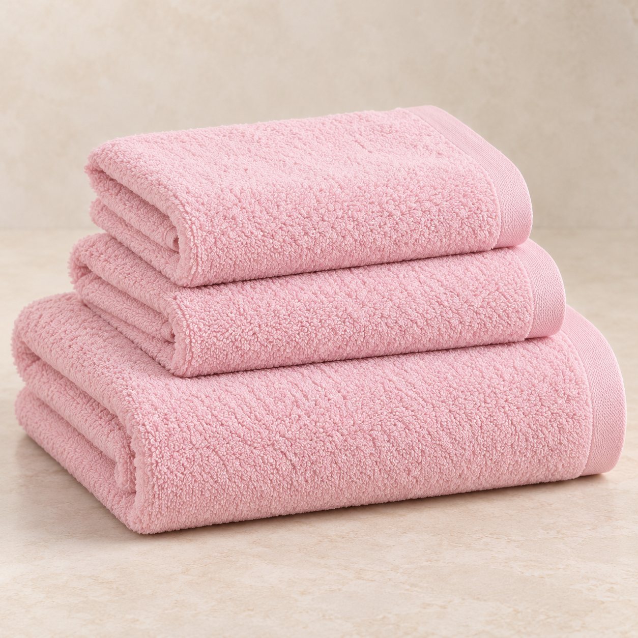 Click to zoom myTrident 3 Pc Towel Set 380 GSM in Powder Pink, event giveaway