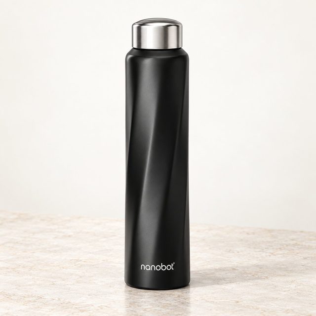 Nanobot Twyst Colour Water Bottle 950ml in Black, employee onboarding kit
