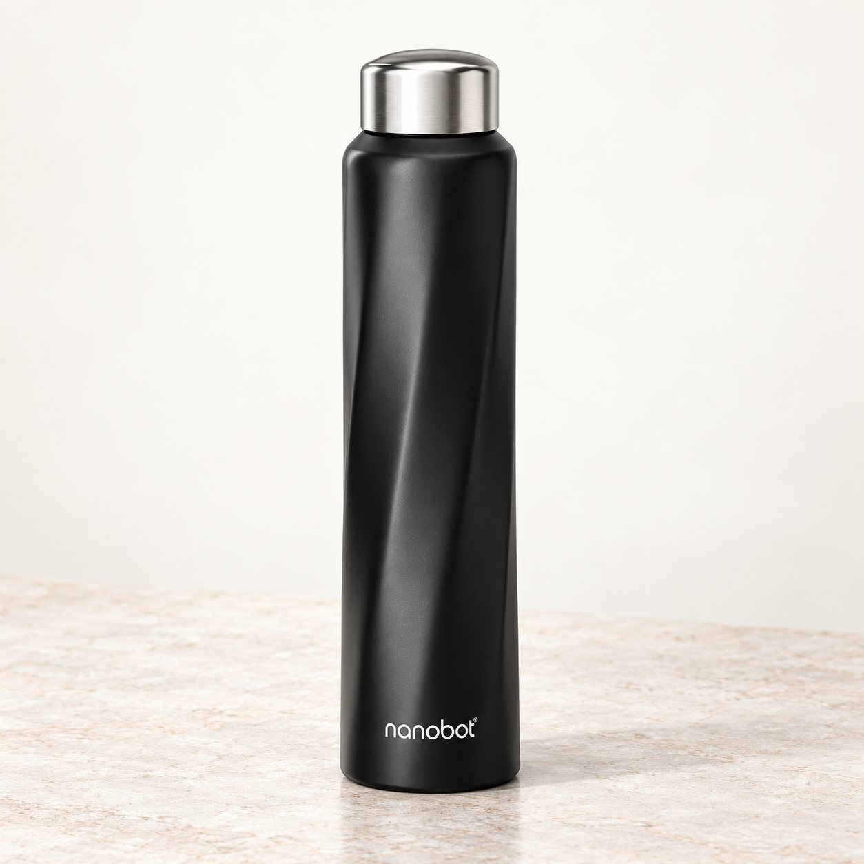 Click to zoom Nanobot Twyst Colour Water Bottle 950ml in Black, employee onboarding kit