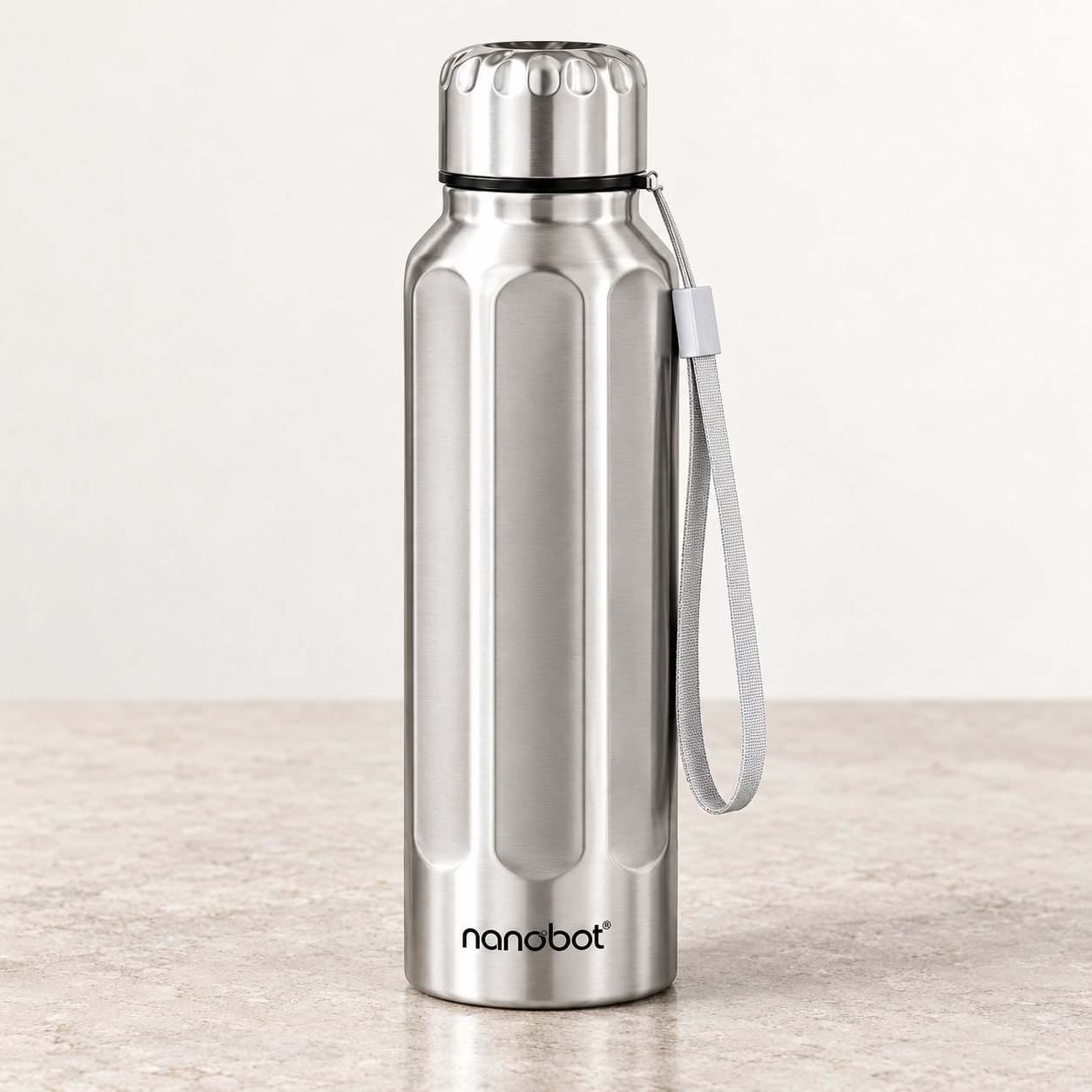 Click to zoom Nanobot Grip Water Bottle in Steel, dealer meet gift