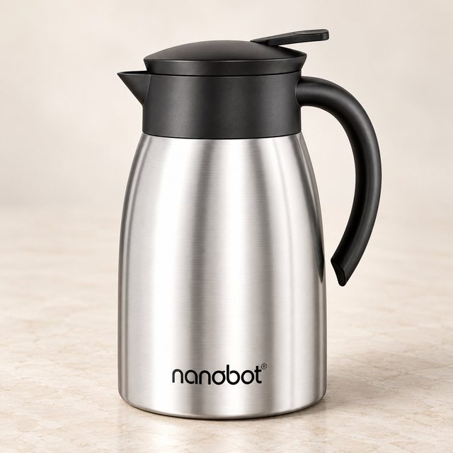 Nanobot Kettl Thermal Jug in Steel/Black, employee onboarding kit