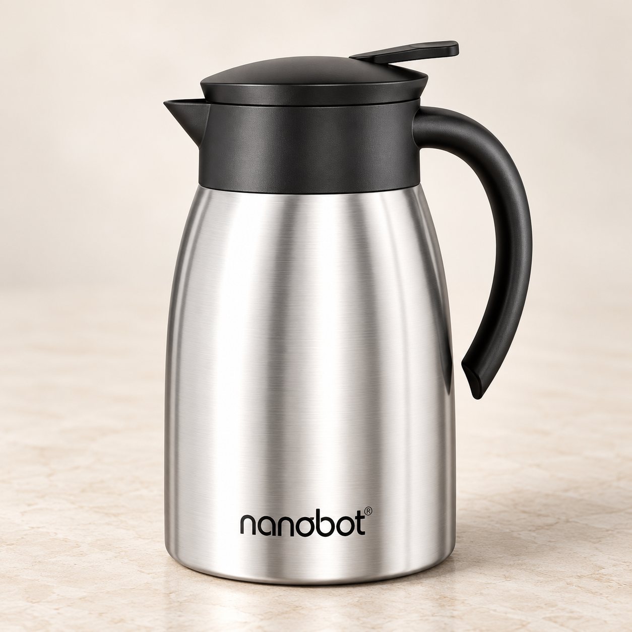 Click to zoom Nanobot Kettl Thermal Jug in Steel/Black, employee onboarding kit