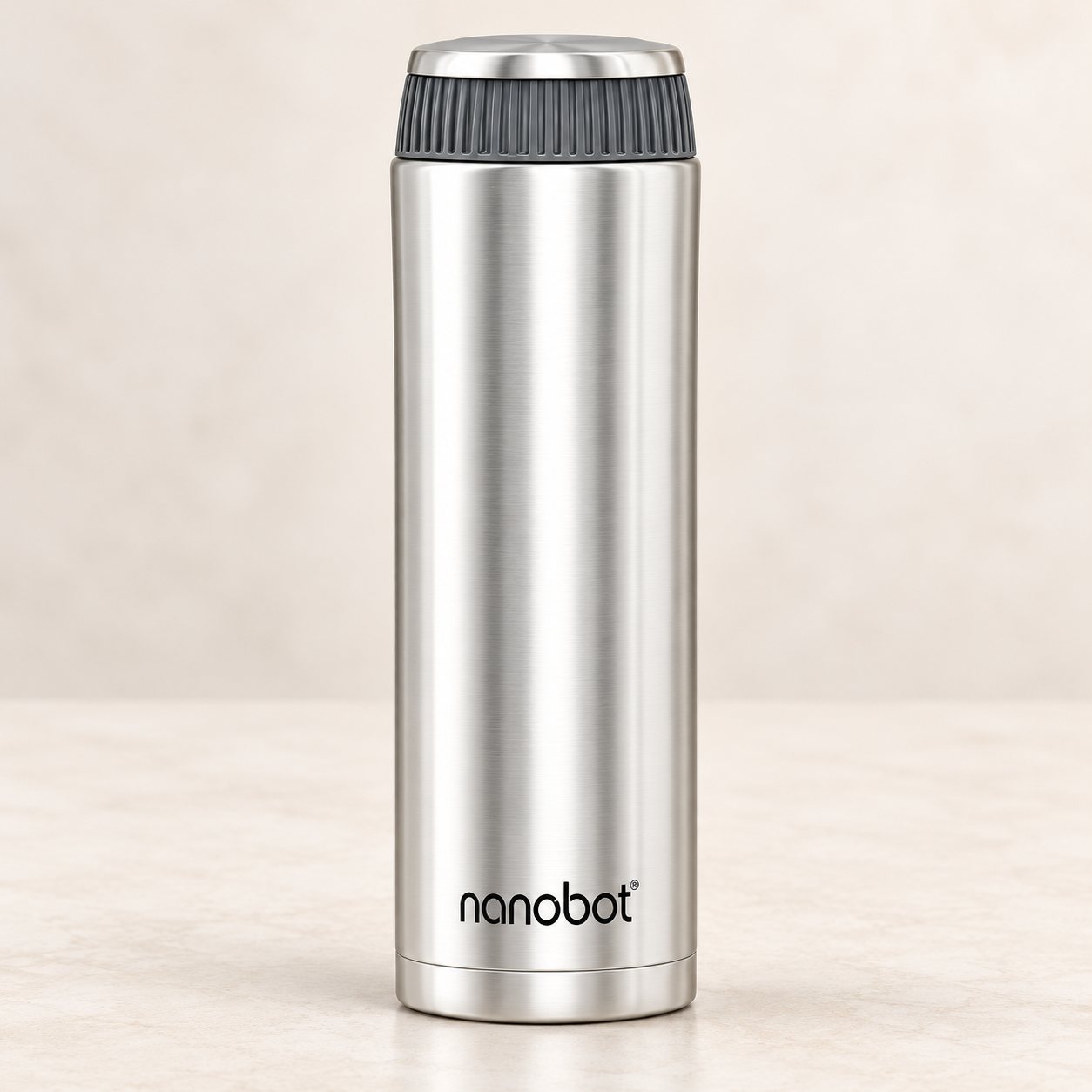 Click to zoom Nanobot Univa Matt Insulated Bottle in Steel, dealer meet gift