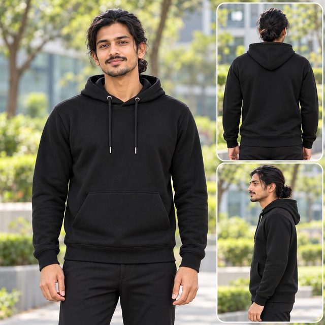 Man wearing Nauticon Hoodie in Black, dealer meet gift