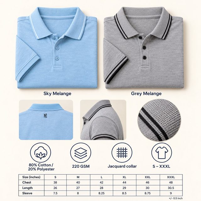Nauticon Move Exec Polo (jacquard collar) 220 GSM in all 2 colours, 80% cotton 20% polyester, 220 GSM, for bulk order with company logo