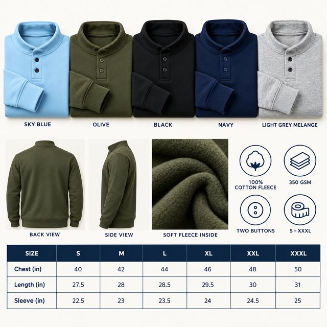 Nauticon Winter Polo in all 5 colours, 100% cotton fleece, 350 GSM, for dealer meet gift