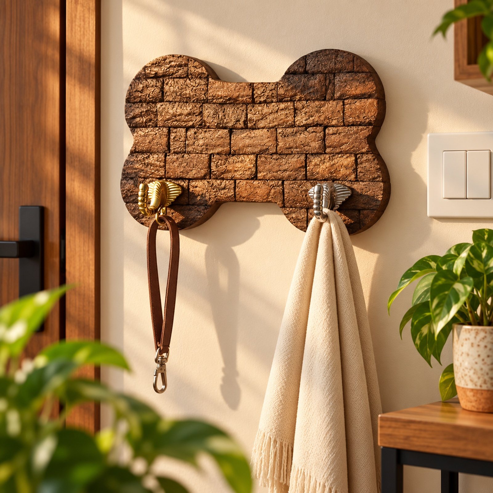 Click to zoom Wooden Hanging Plaque, shown in use