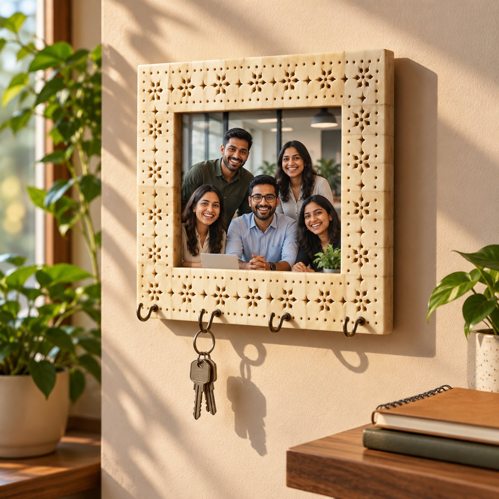 Click to zoom Camel Bone Photo Frame, shown in use
