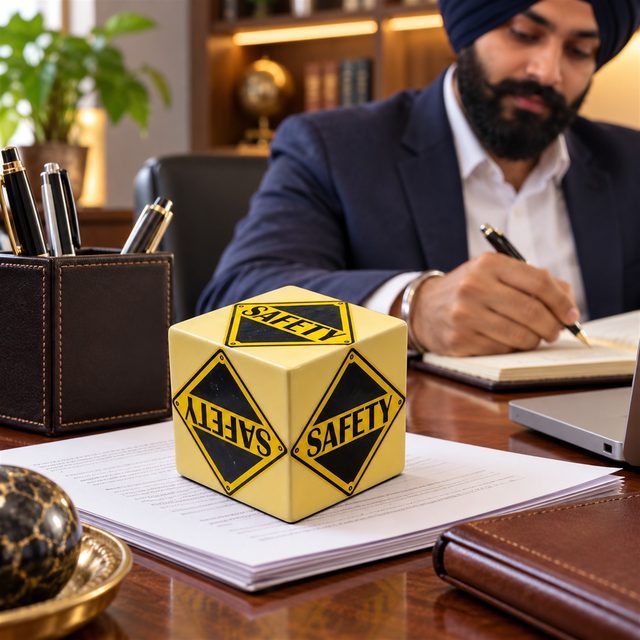 Paperweight, Dark, shown in use
