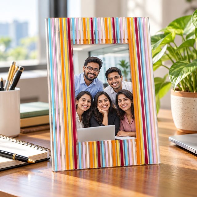 Resin Photo Frame, shown in use
