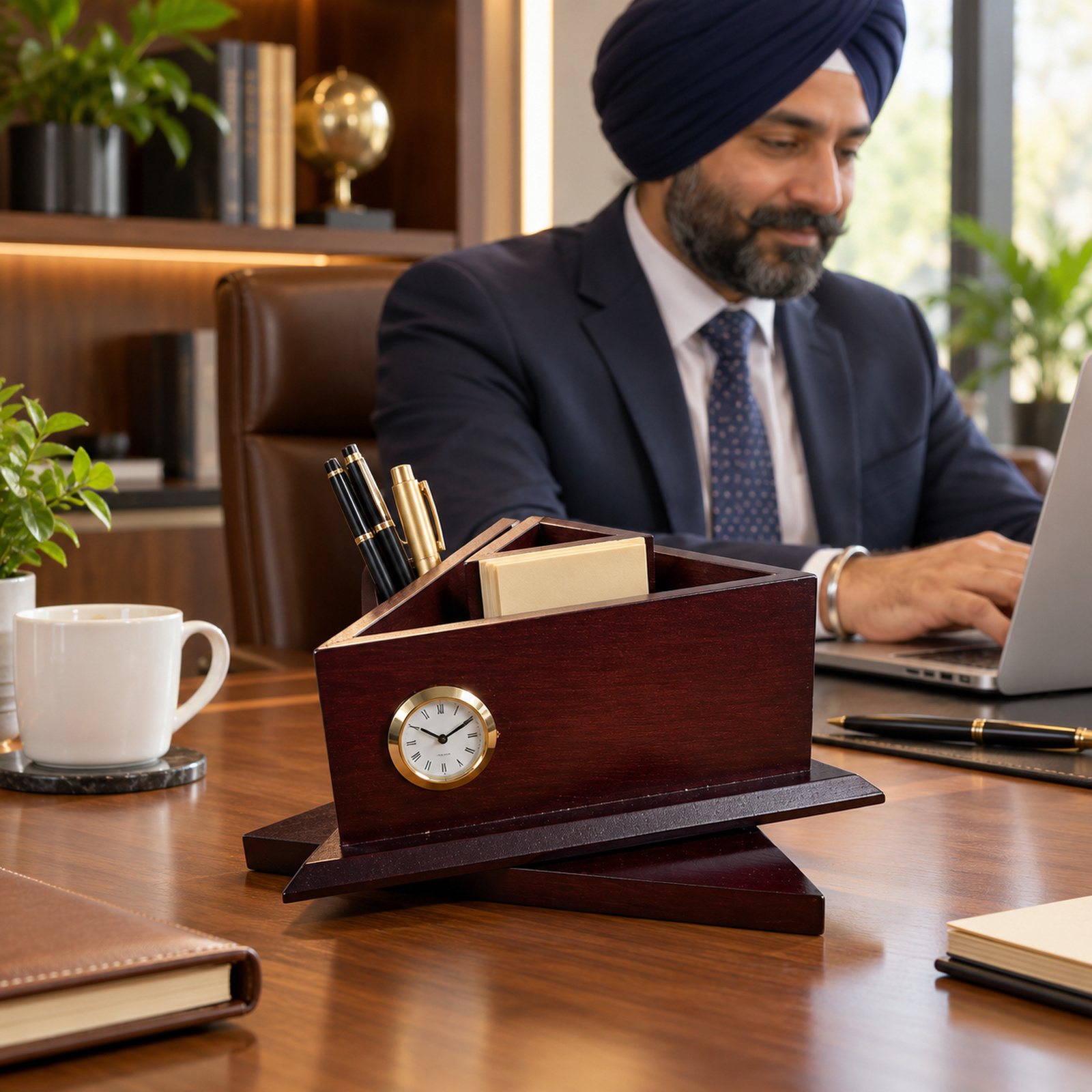 Click to zoom Rotating Table Organizer, shown in use