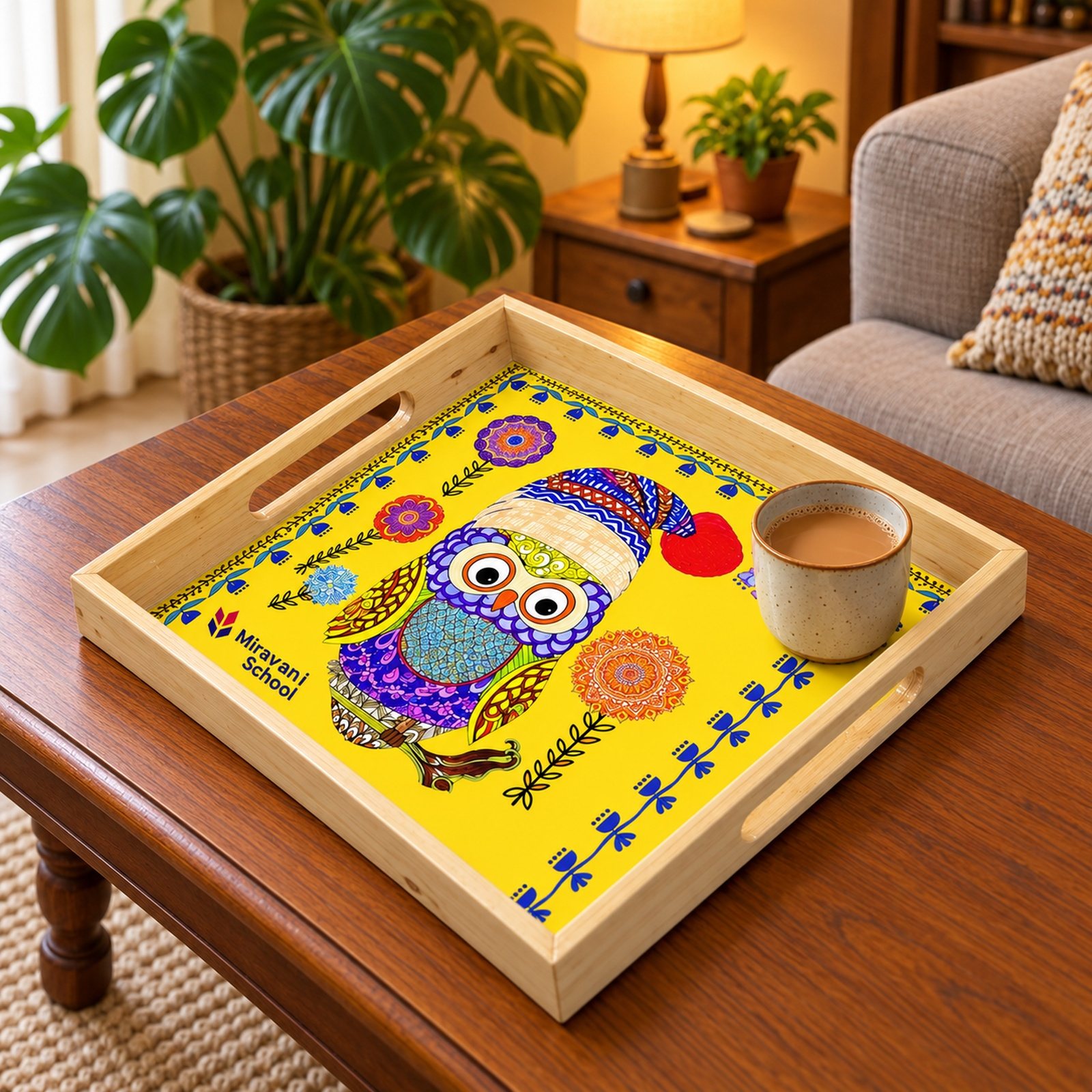 Click to zoom Pinewood Tray, shown in use