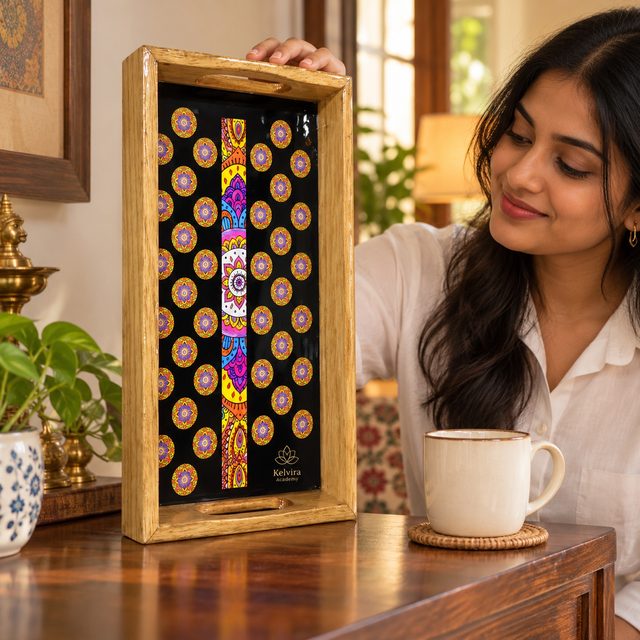 Rectangle Tray, Tall, shown in use