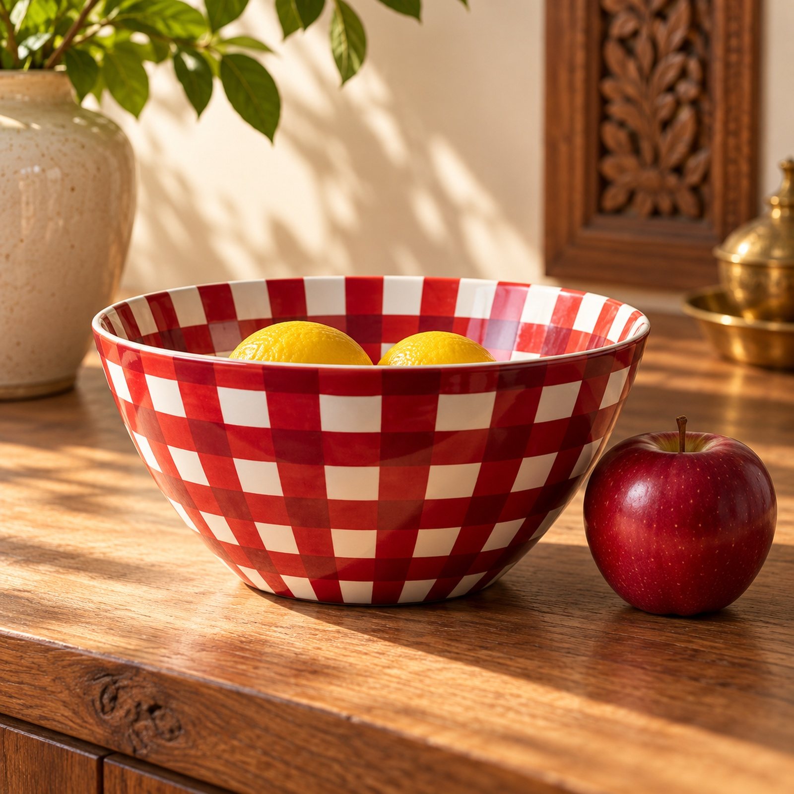Click to zoom Wooden Bowl, Design 2, shown in use