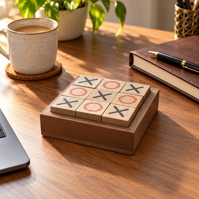 Wooden Table Ware Game, shown in use