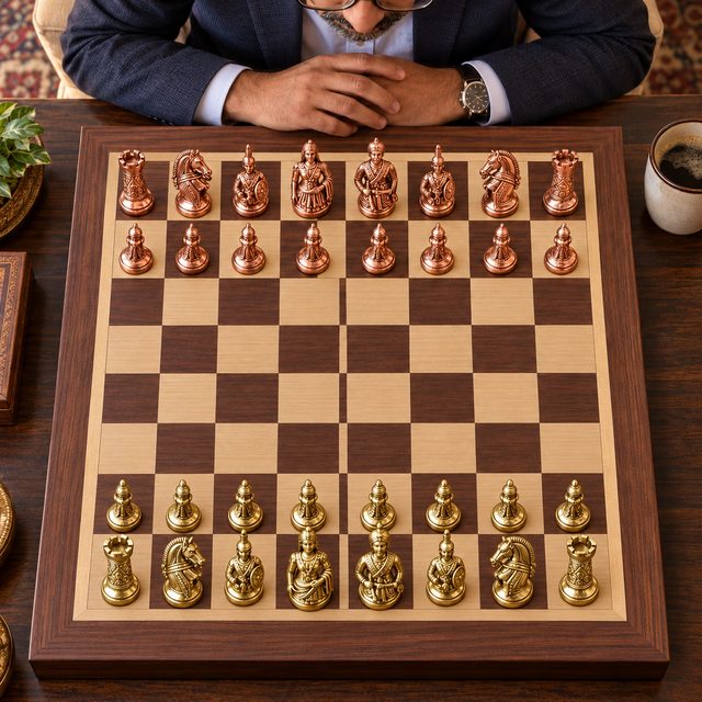 Chess, Design 2, shown in use