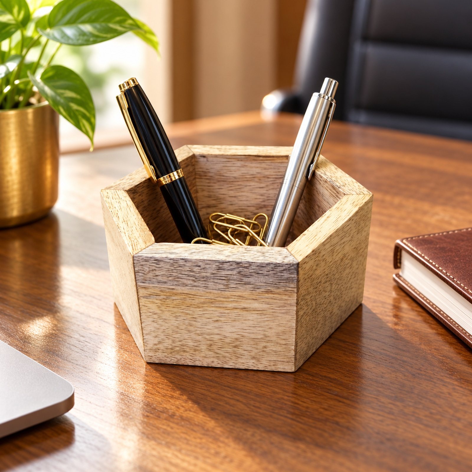 Click to zoom Wooden Organizer, shown in use