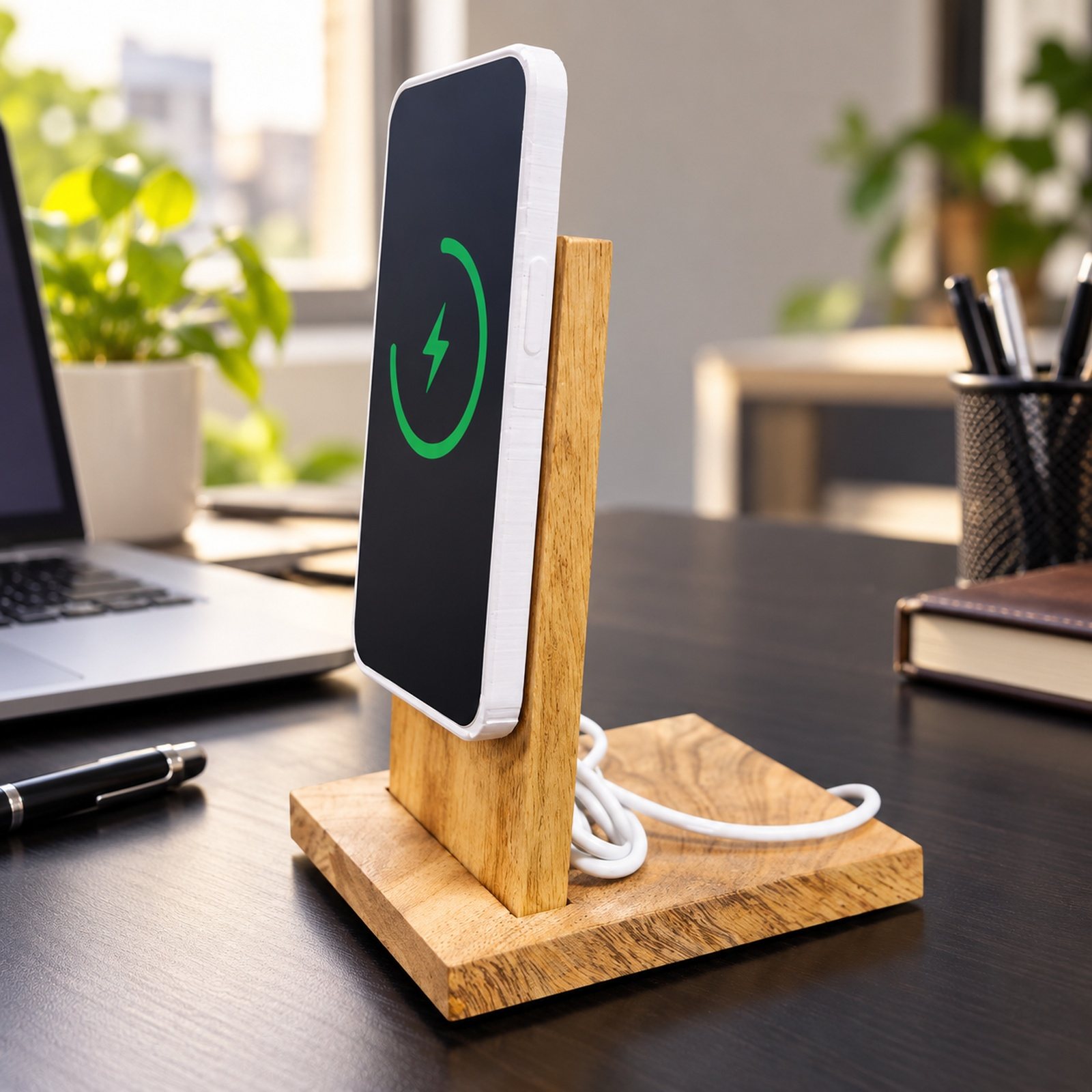 Click to zoom Magsafe L Phone Stand 2 Pcs, shown in use
