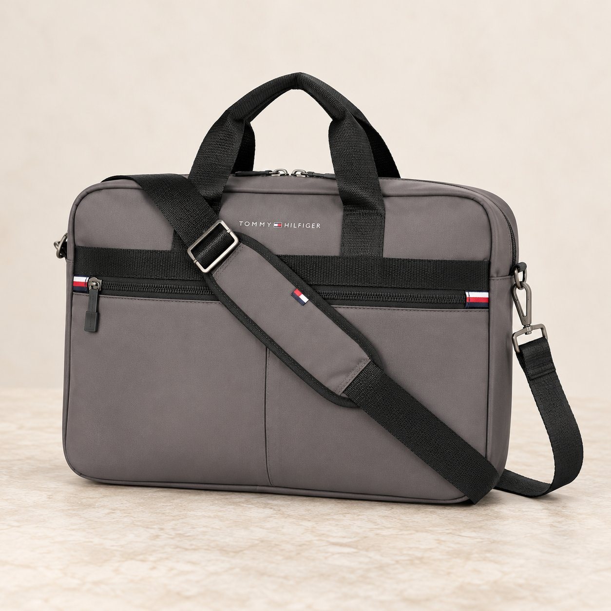Tommy Hilfiger Hobart Business Case in Grey + Black, festive gifting