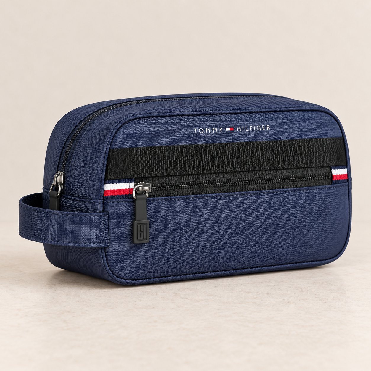 Tommy Hilfiger Livonia Toiletry Case in Navy + Black, client gift