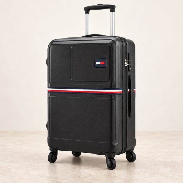 Tommy Hilfiger Marshal Hard Luggage in Black, festive gifting