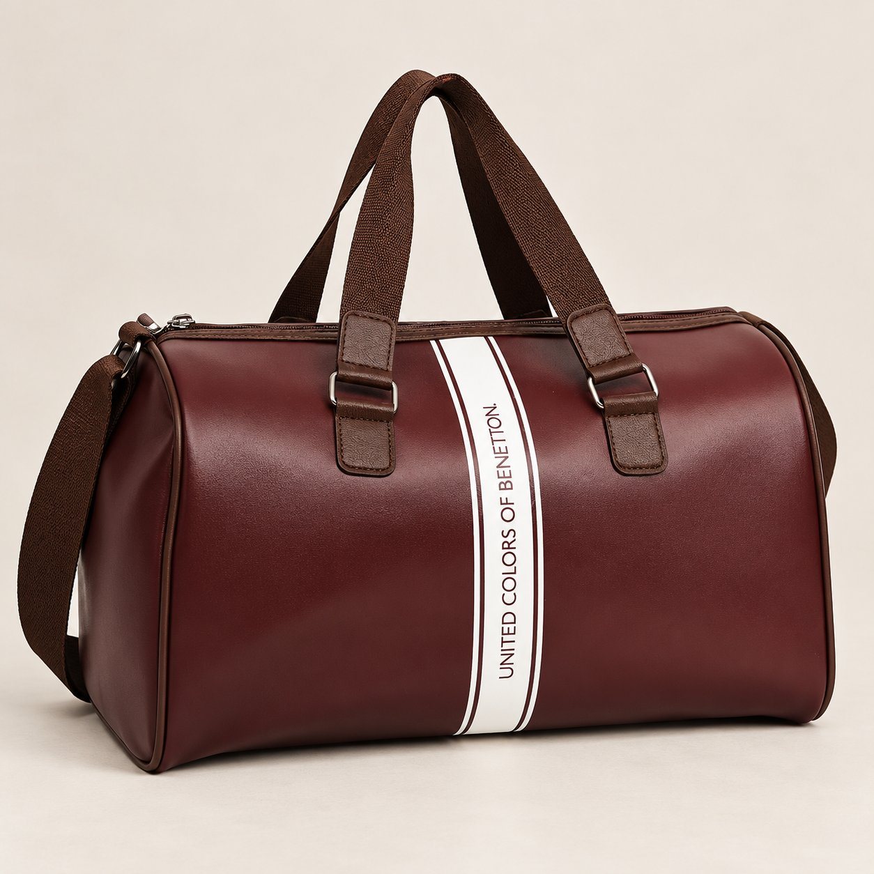 Click to zoom United Colors of Benetton Maverick Duffle Bag in Wine, festive gifting
