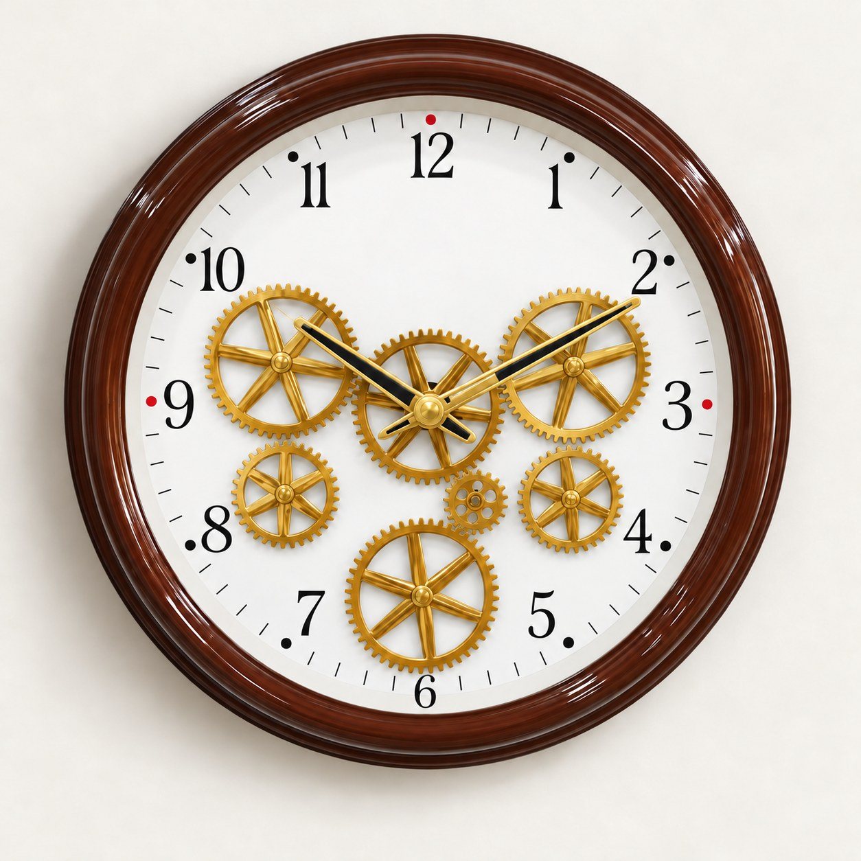 Click to zoom Moving gears wall clock