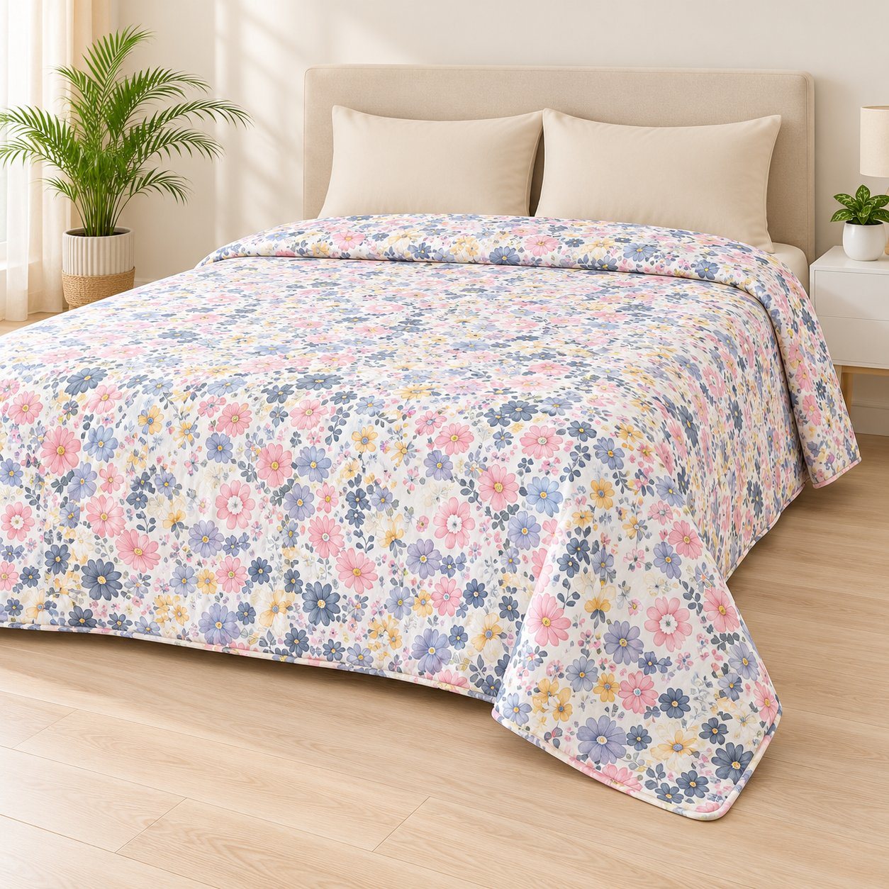 Click to zoom Welspun Ultima Double Bed Dohar in Multi Floral, team uniform